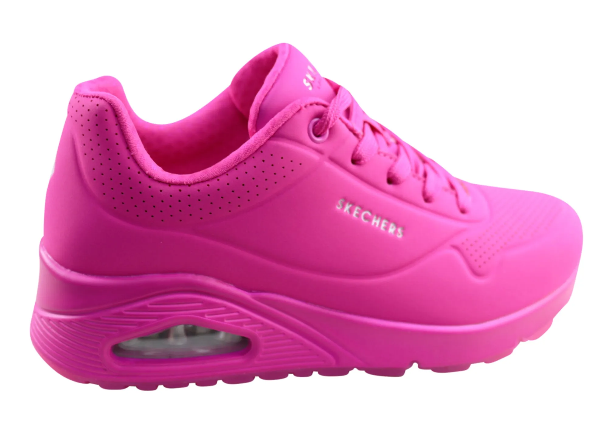 Skechers Womens Uno Neon Nights Memory Foam Shoes