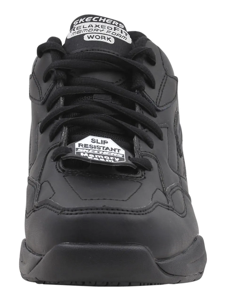 Skechers Work Women's Felton Albie Relaxed Fit Sneakers Slip Resistant Black 11W