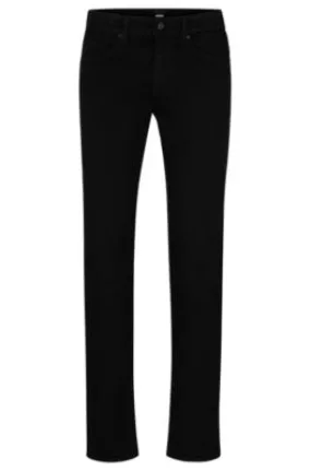 Slim-fit jeans in black super-soft Italian denim