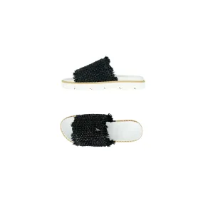 Slipper Intreccio Madreperla Black