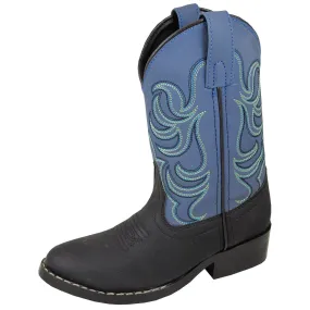 Smoky Mountain Children's Monterey Black/Blue Cowboy Boot