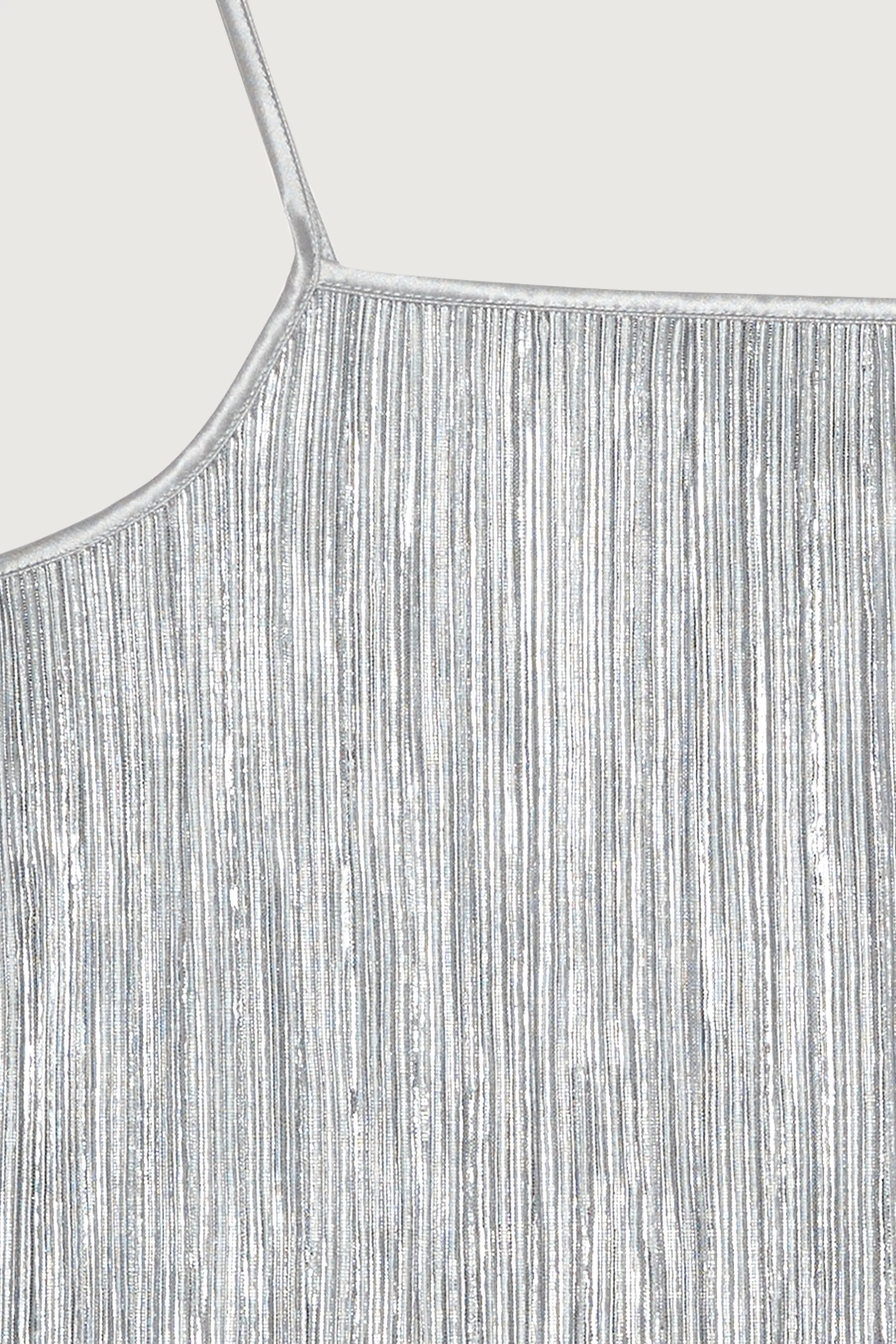 SPARKLY PLEATED TANK TOP