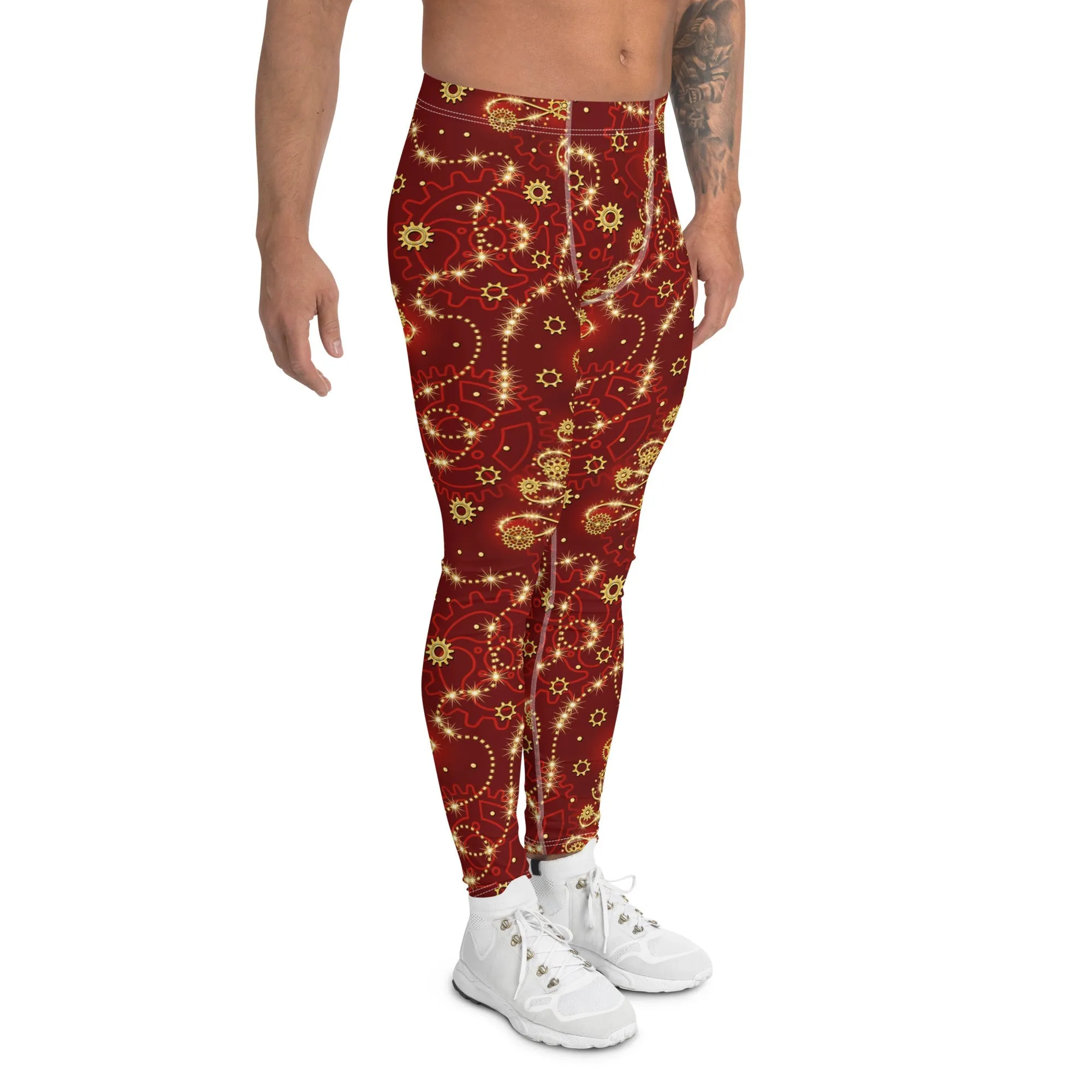 Steampunk Christmas Men's Leggings