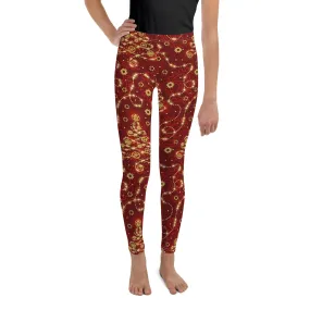 Steampunk Christmas Youth Leggings