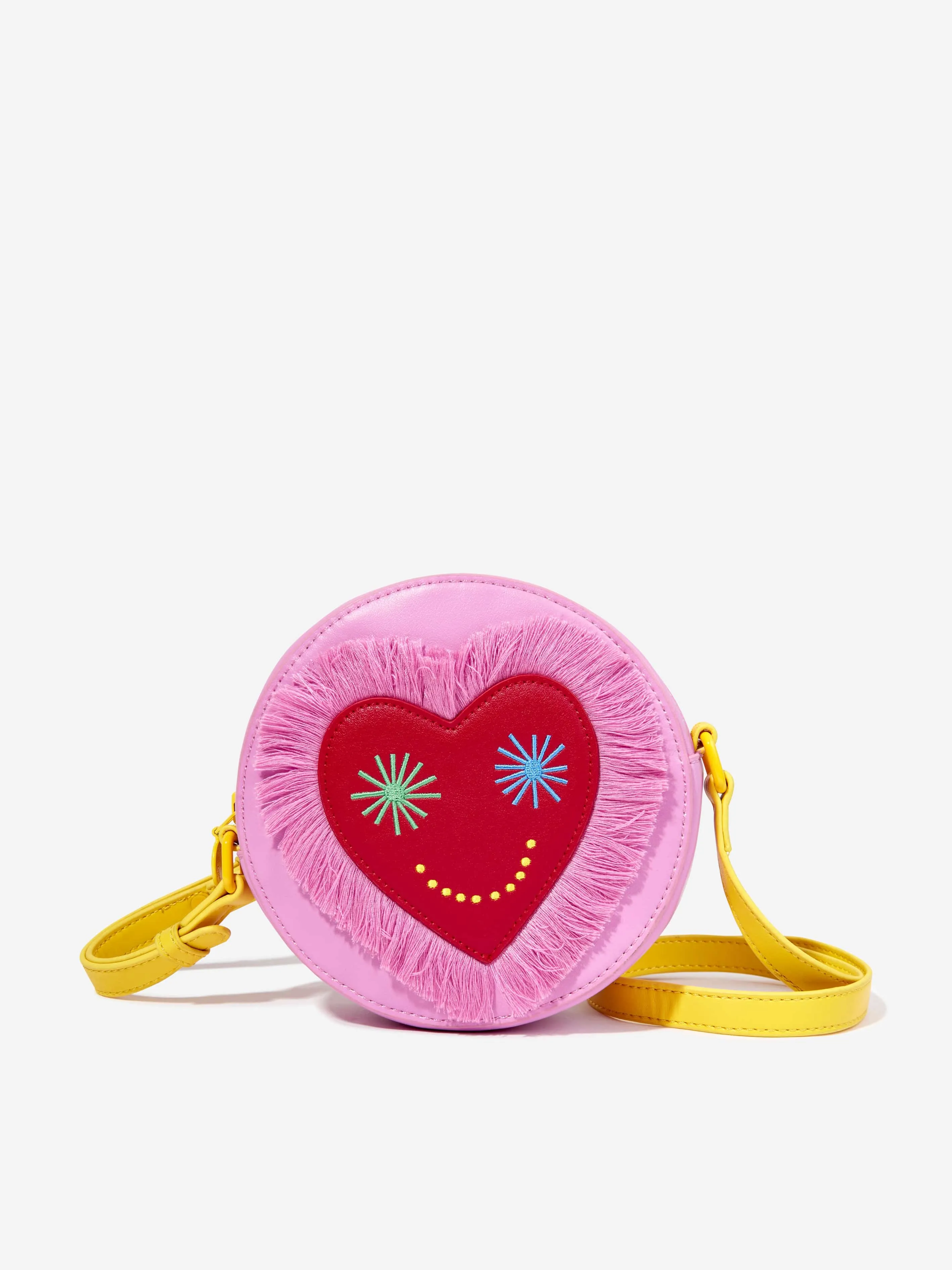 Stella McCartney Girls Round Heart Shoulder Bag in Pink