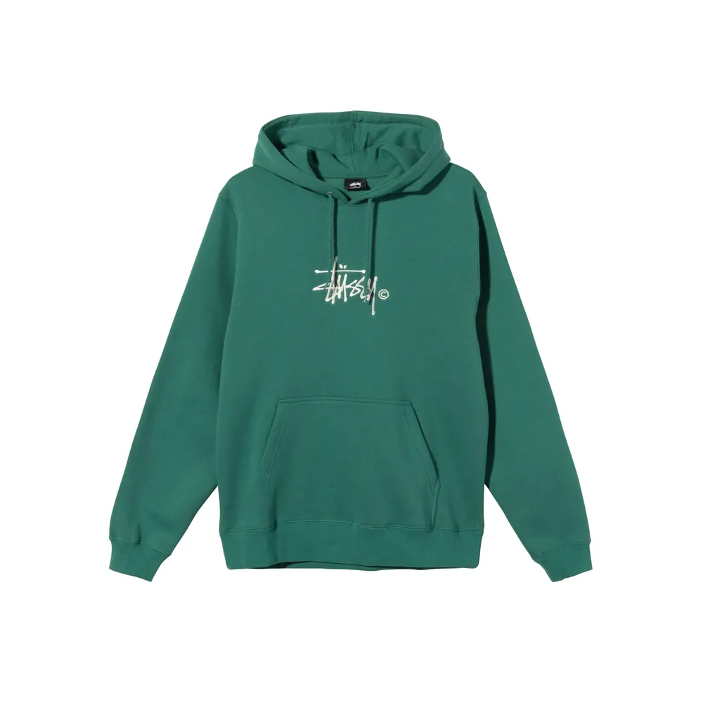 Stussy Copyright Stock Embroidered Hoodie Dark Green 118407