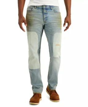 Sun + Stone Men's Yokel Patched Straight Fit Jeans