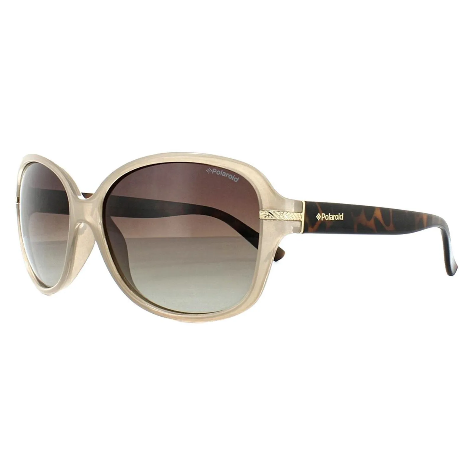 Sunglasses | Fashion Beige Havana Brown Gradient Polarized Sunglasses | Polaroid