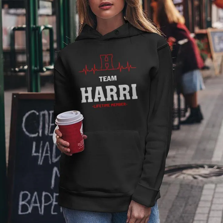 Team Harri Lifetime Member Harri Last Name Women Hoodie