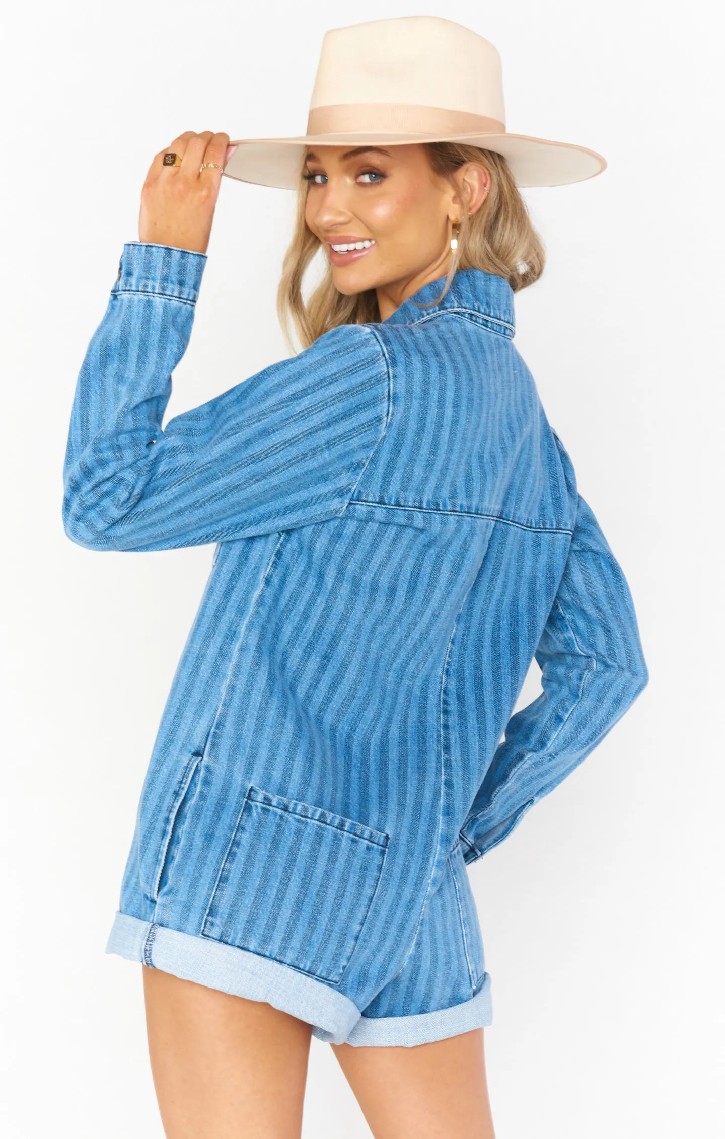 Tegan Jumper ~ Navy Indigo Stripe