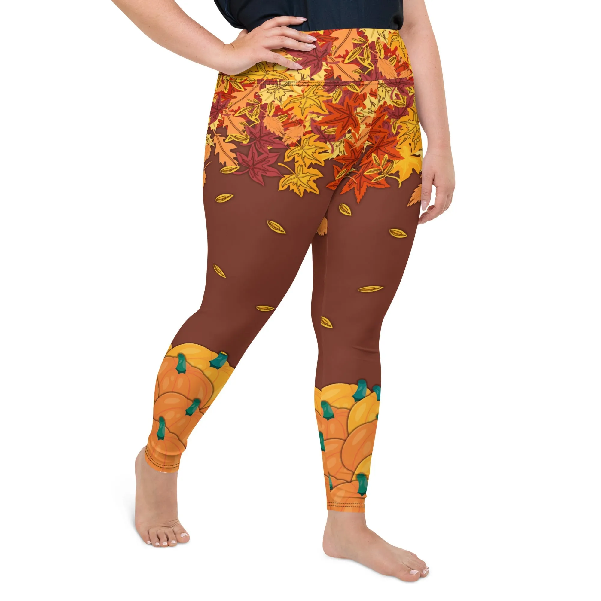 Thanksgiving Vibes Plus Size Leggings