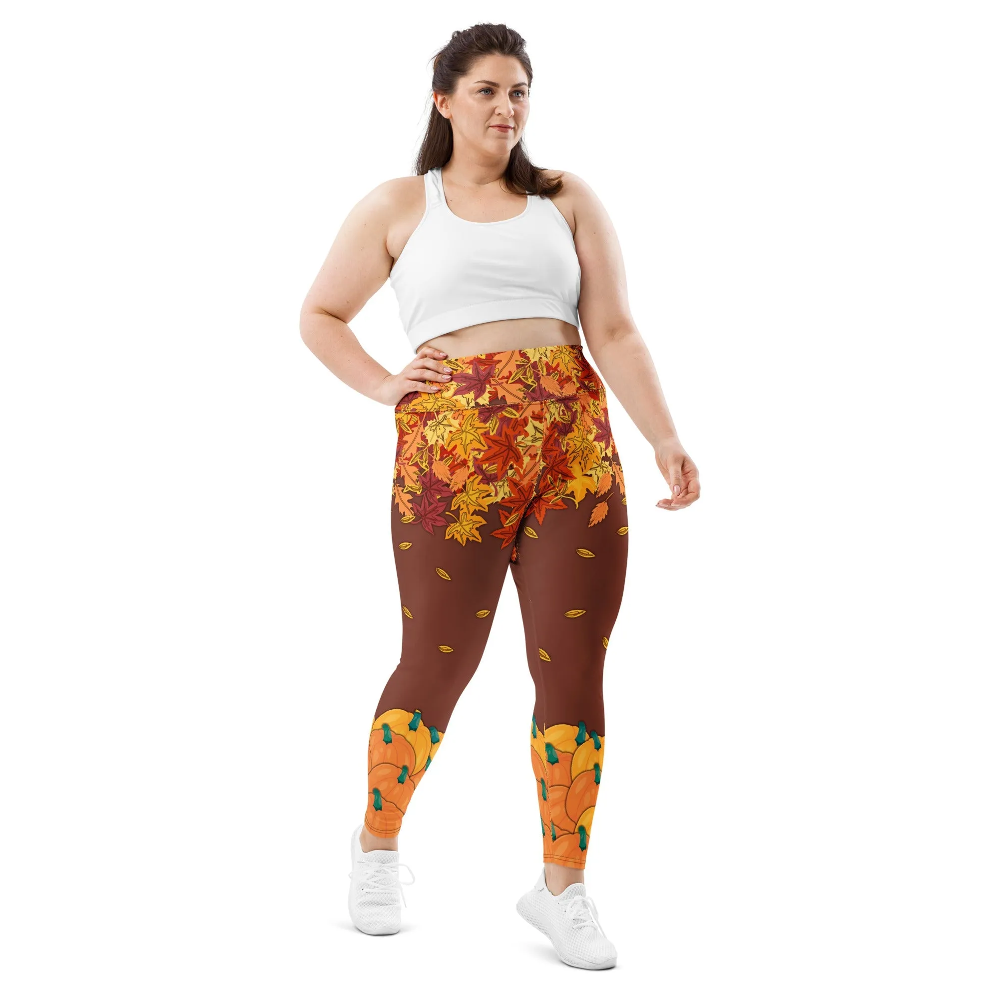 Thanksgiving Vibes Plus Size Leggings