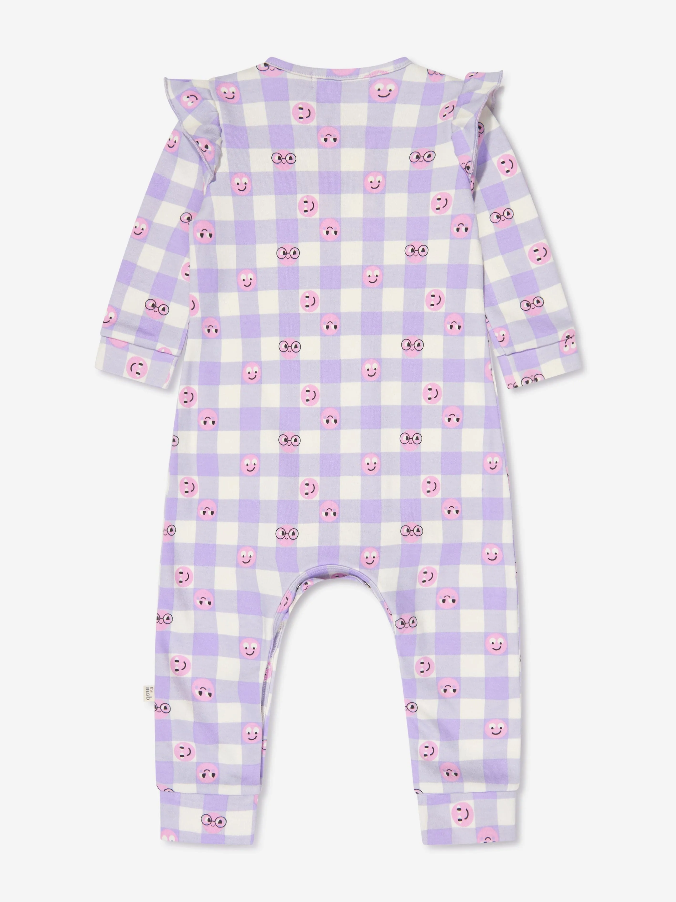 The Bonnie Mob Baby Girls Cherrydrop Frill Romper in Purple