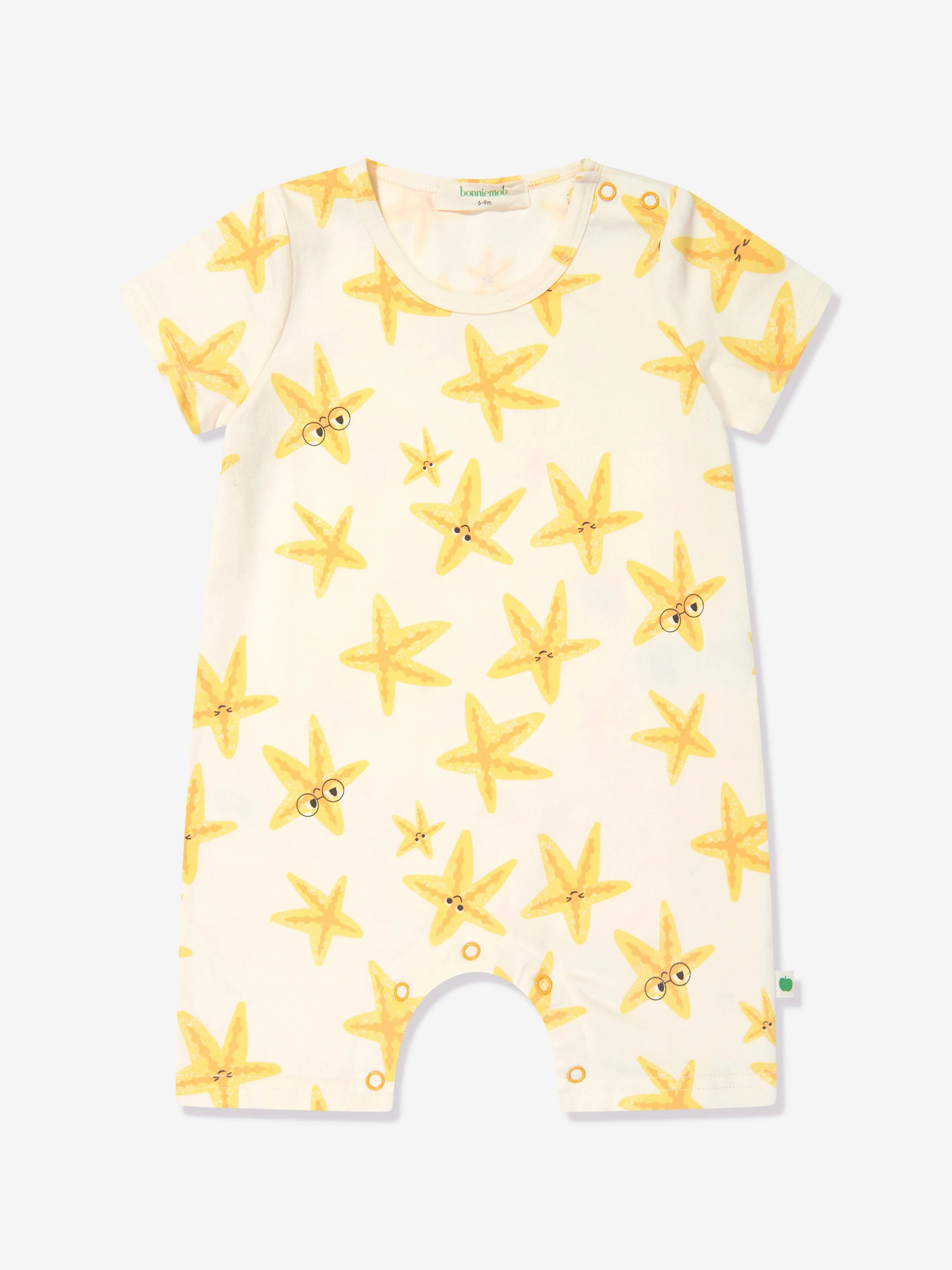 The Bonnie Mob Baby Girls Cockle Starfish Romper Set in Ivory