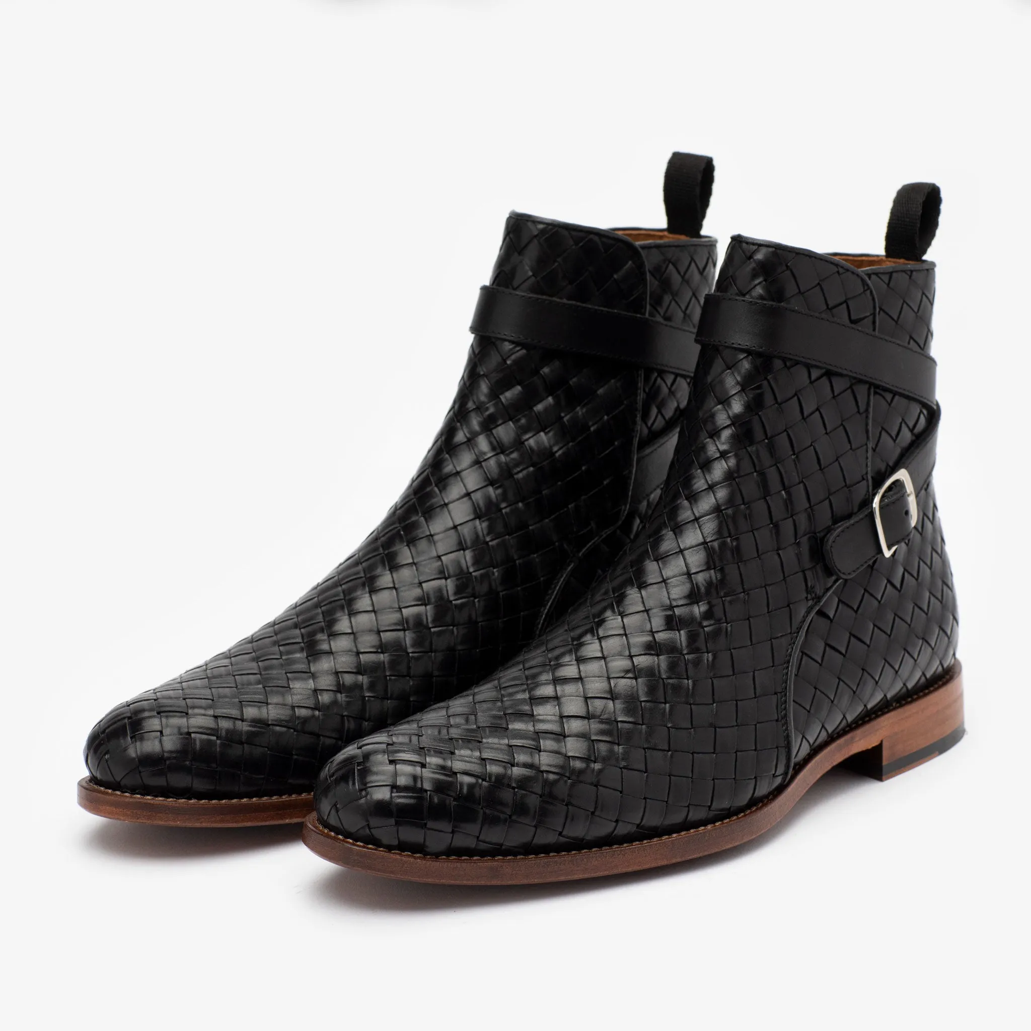 The Dylan Jodhpur Boot in Black Woven