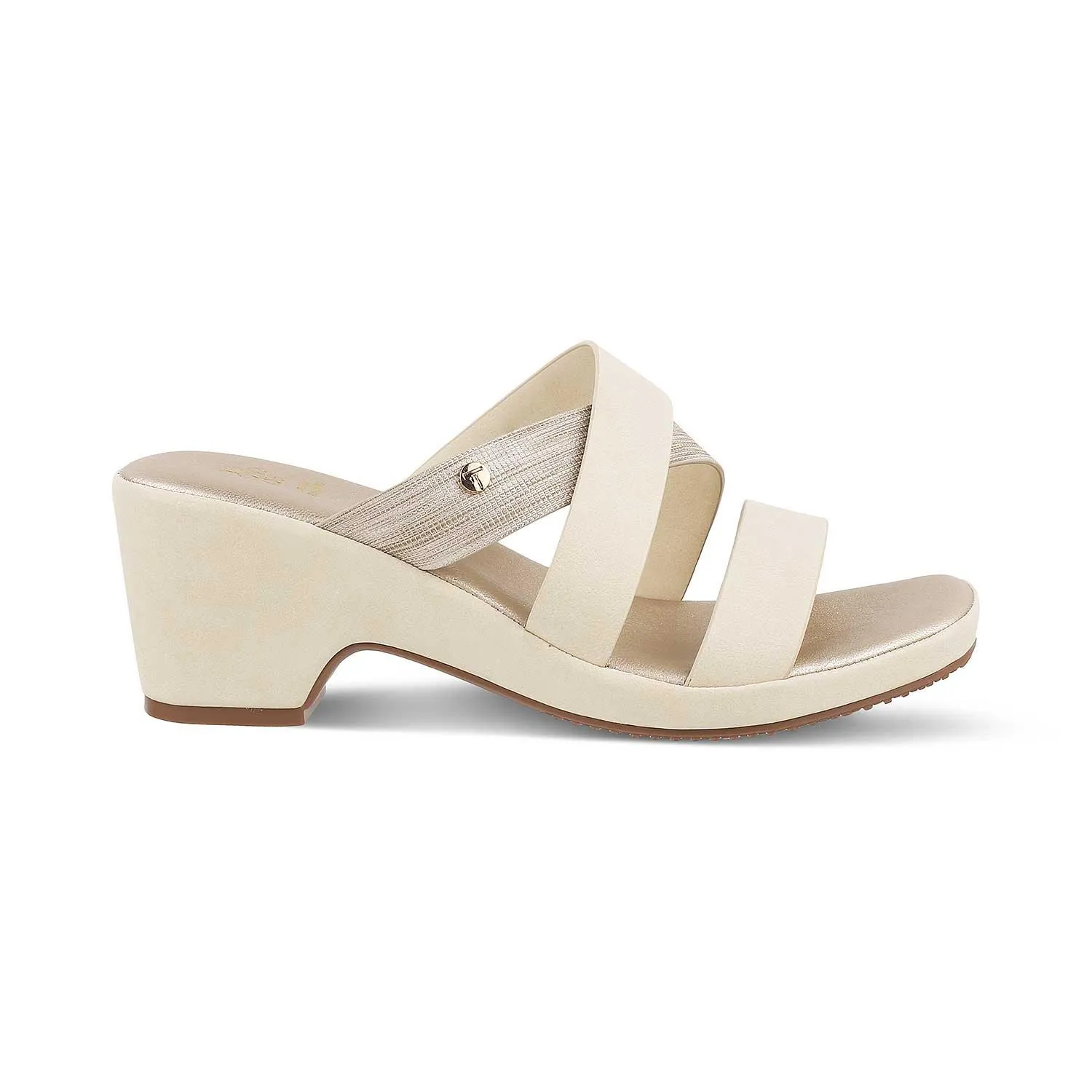 The Freeport Beige Women's Dress Block Heel Sandals Tresmode