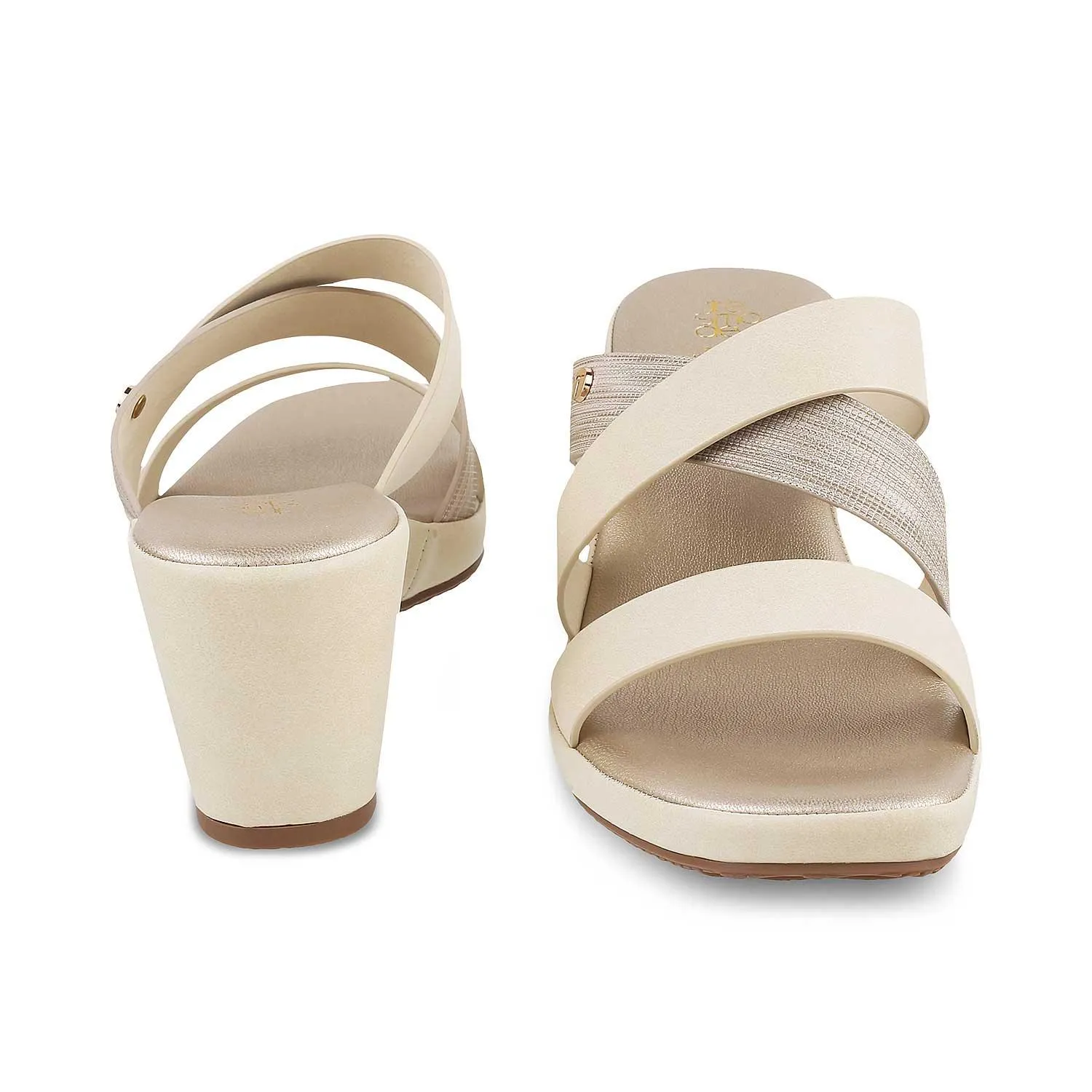 The Freeport Beige Women's Dress Block Heel Sandals Tresmode