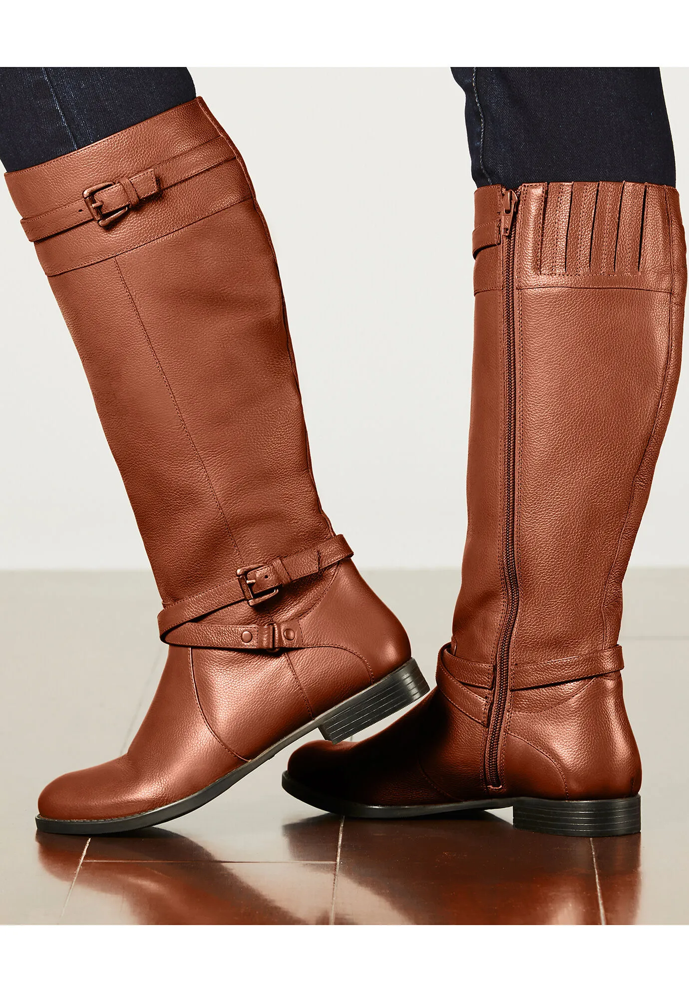 The Janis Tall Regular Calf Leather Boot By Comfortview