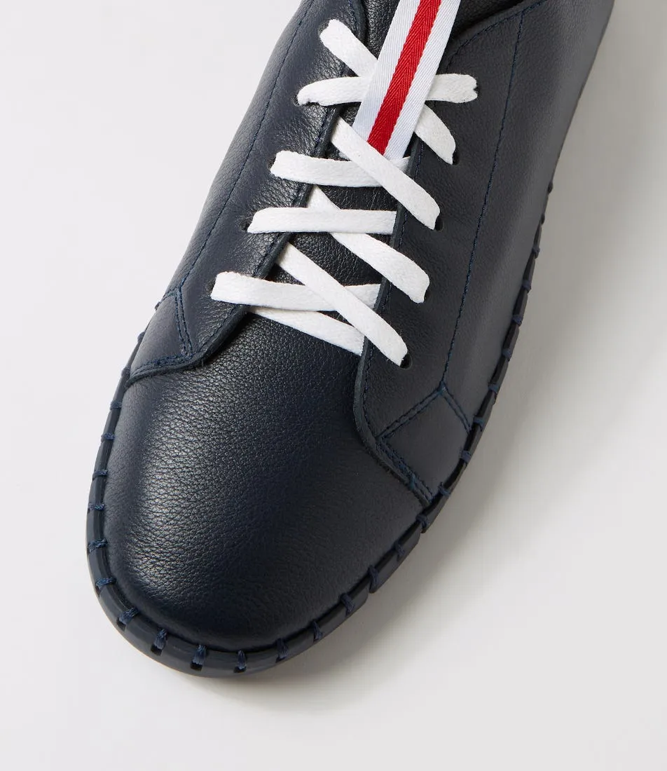 TOP END Kingsly Navy Leather Sneakers