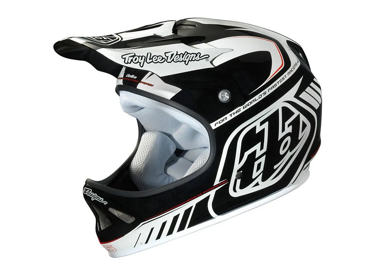 Troy Lee Designs D2 Delta Full Face Helmet - White-Black