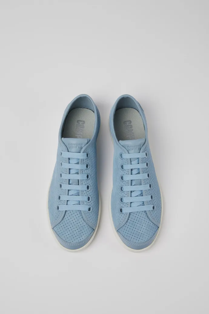 Uno Blue nubuck and leather sneakers for women