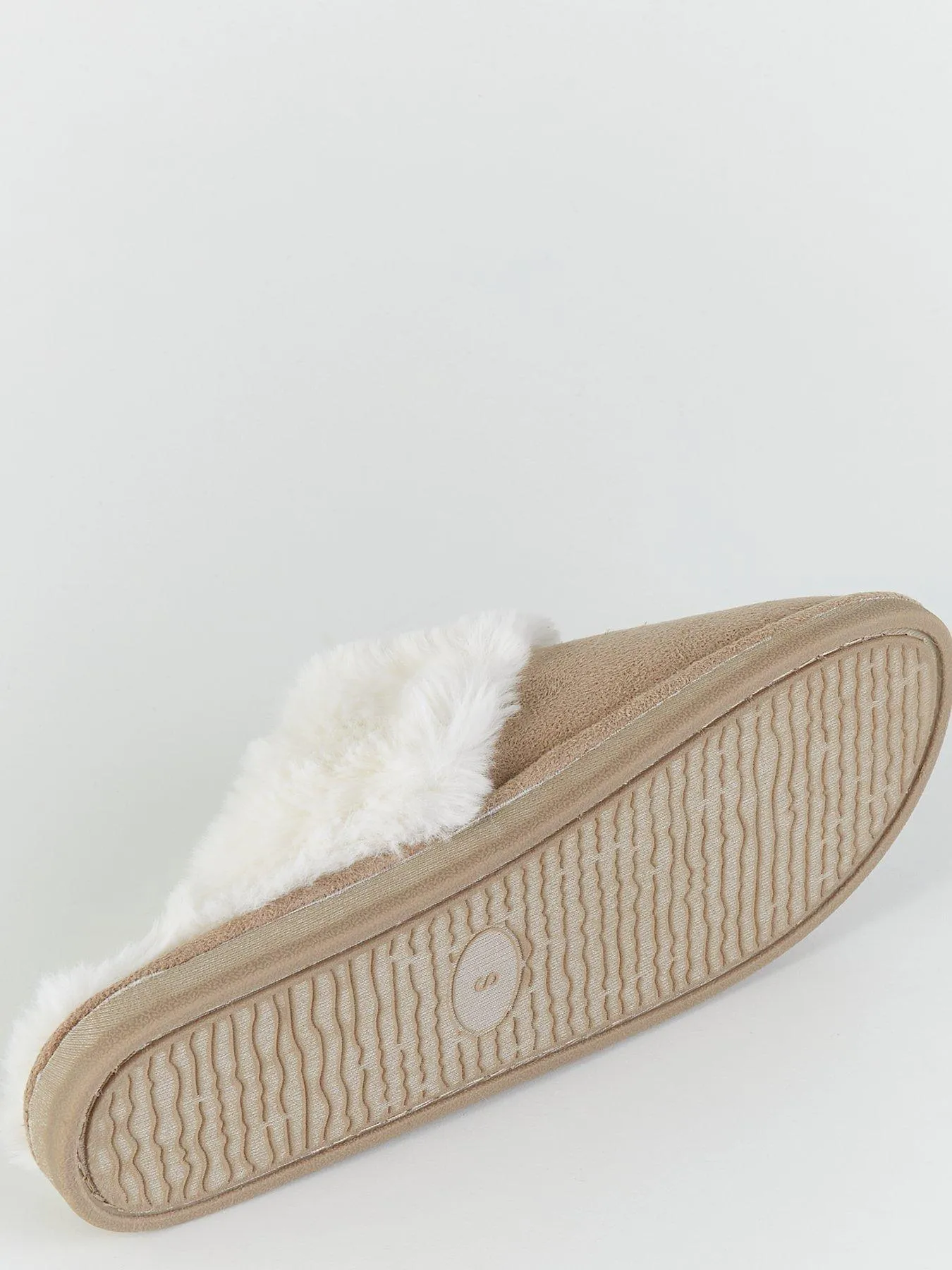 V by Very Closed Toe Mule Slipper - Brown