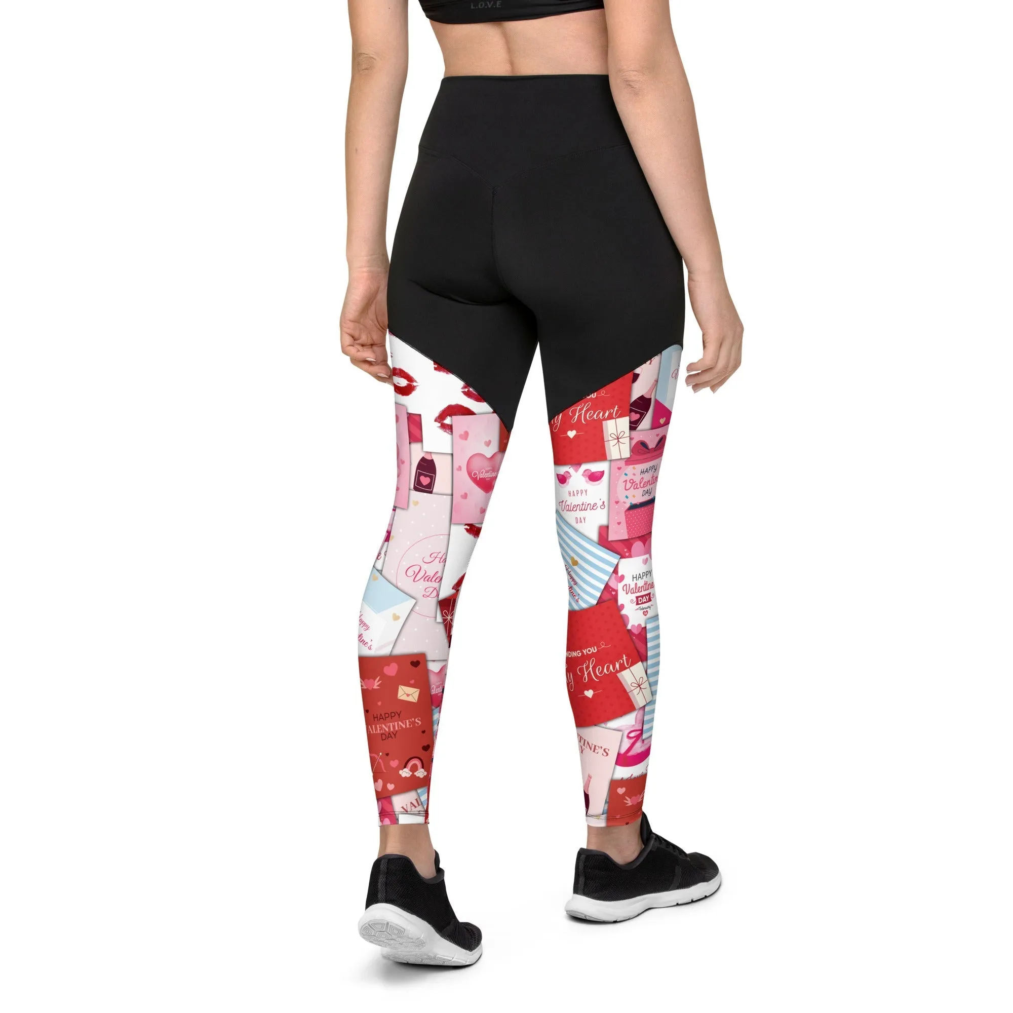 Valentine's Day Cards Compression Leggings