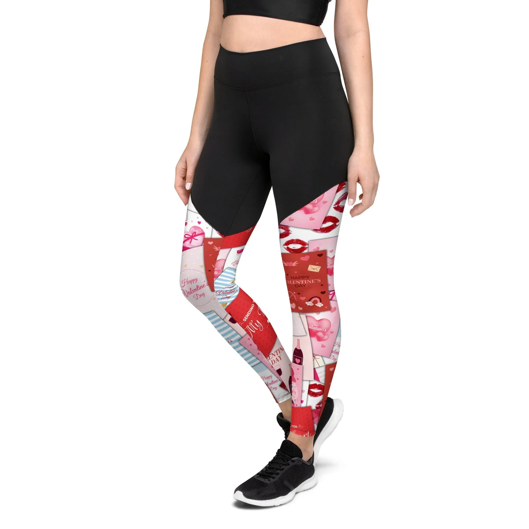 Valentine's Day Cards Compression Leggings