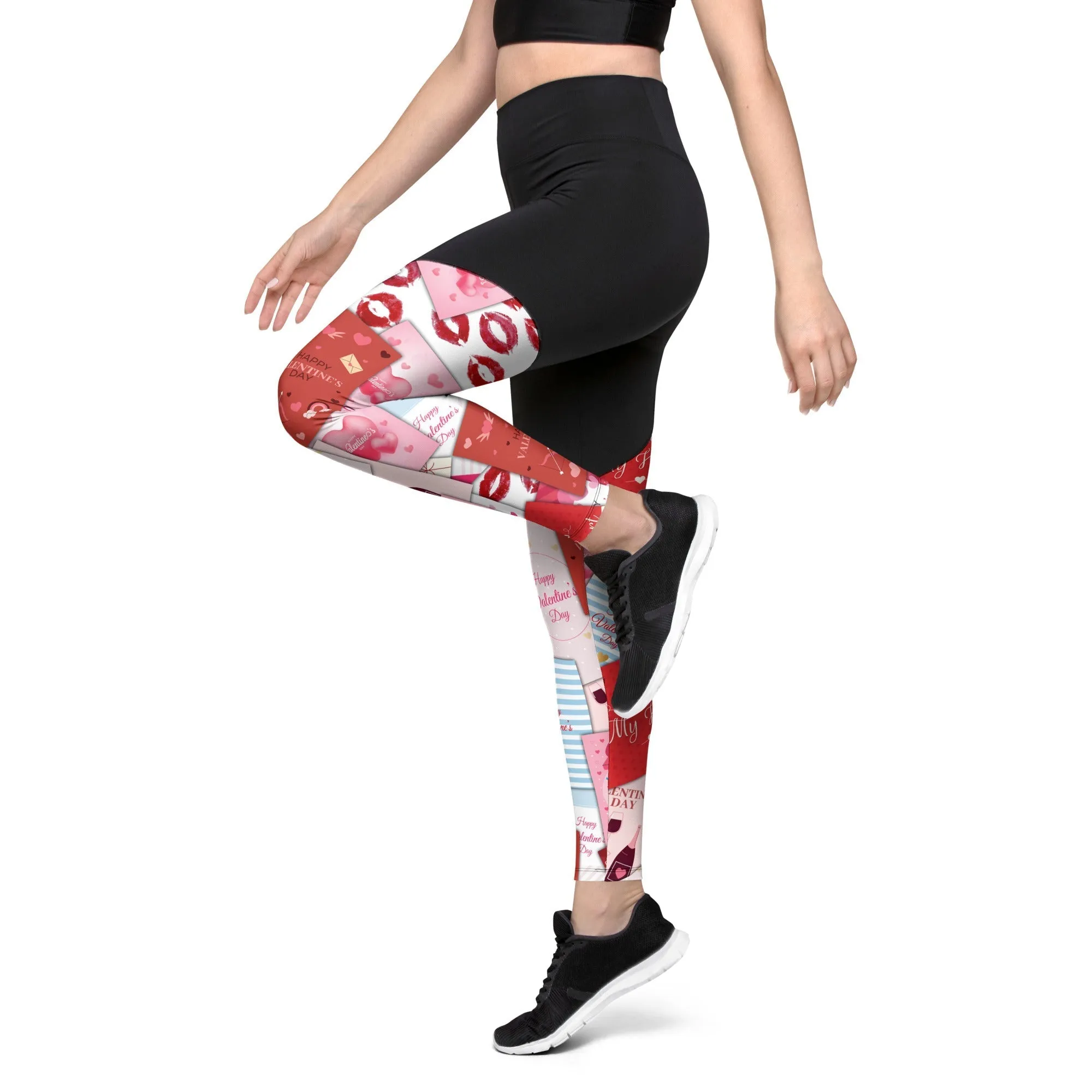 Valentine's Day Cards Compression Leggings