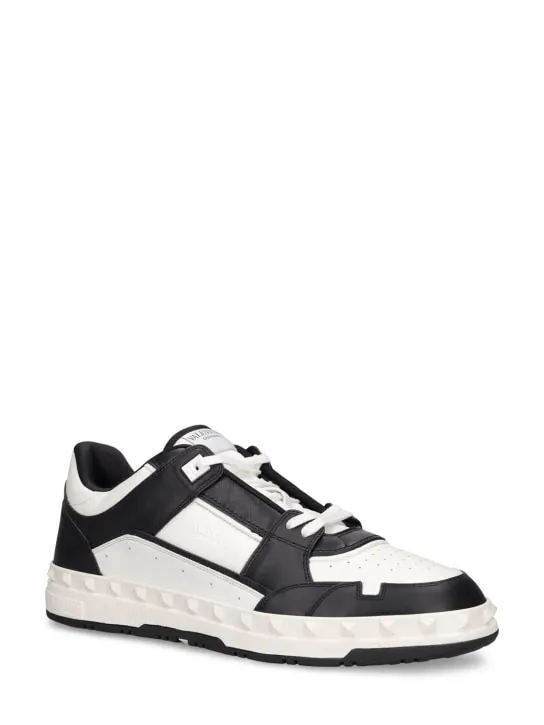 Valentino Garavani   Freedots leather low top sneakers 