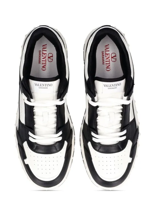 Valentino Garavani   Freedots leather low top sneakers 