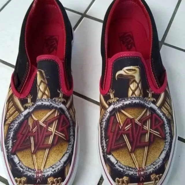 Vans * slayer * rare, slip ons w/ original slayer shoe box