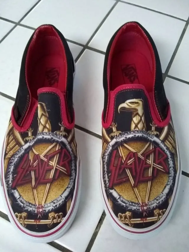 Vans * slayer * rare, slip ons w/ original slayer shoe box