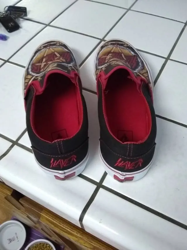 Vans * slayer * rare, slip ons w/ original slayer shoe box