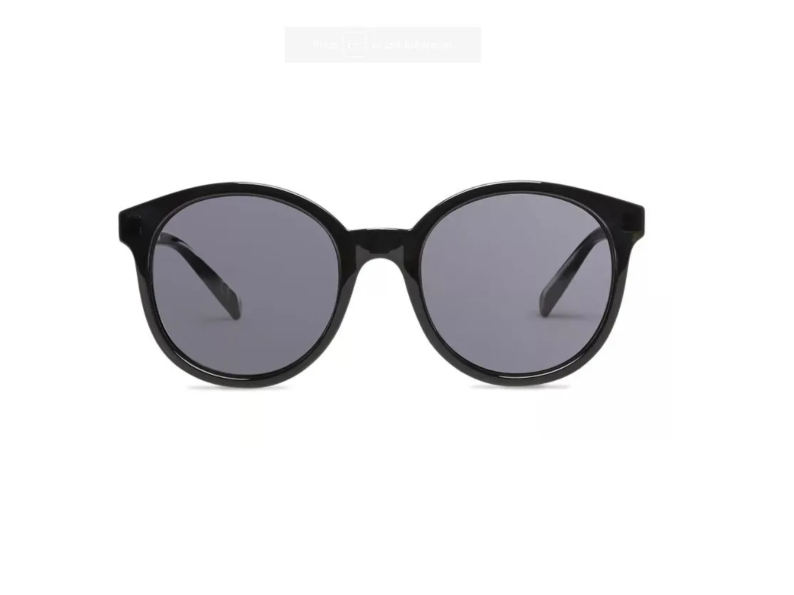 Vans Womens Rise And Shine Sunglasses - Black/Smoke Lens