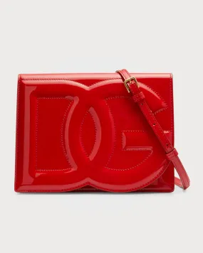 Vernice DG Logo Flap Leather Shoulder Bag