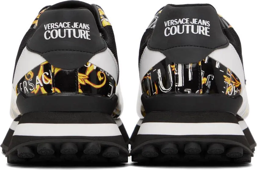 Versace Jeans Couture Black & Gold Fondo Spyke Sneakers