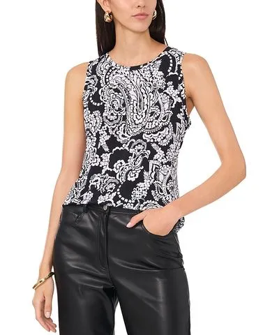 Vince Camuto Sleeveless Printed Tank