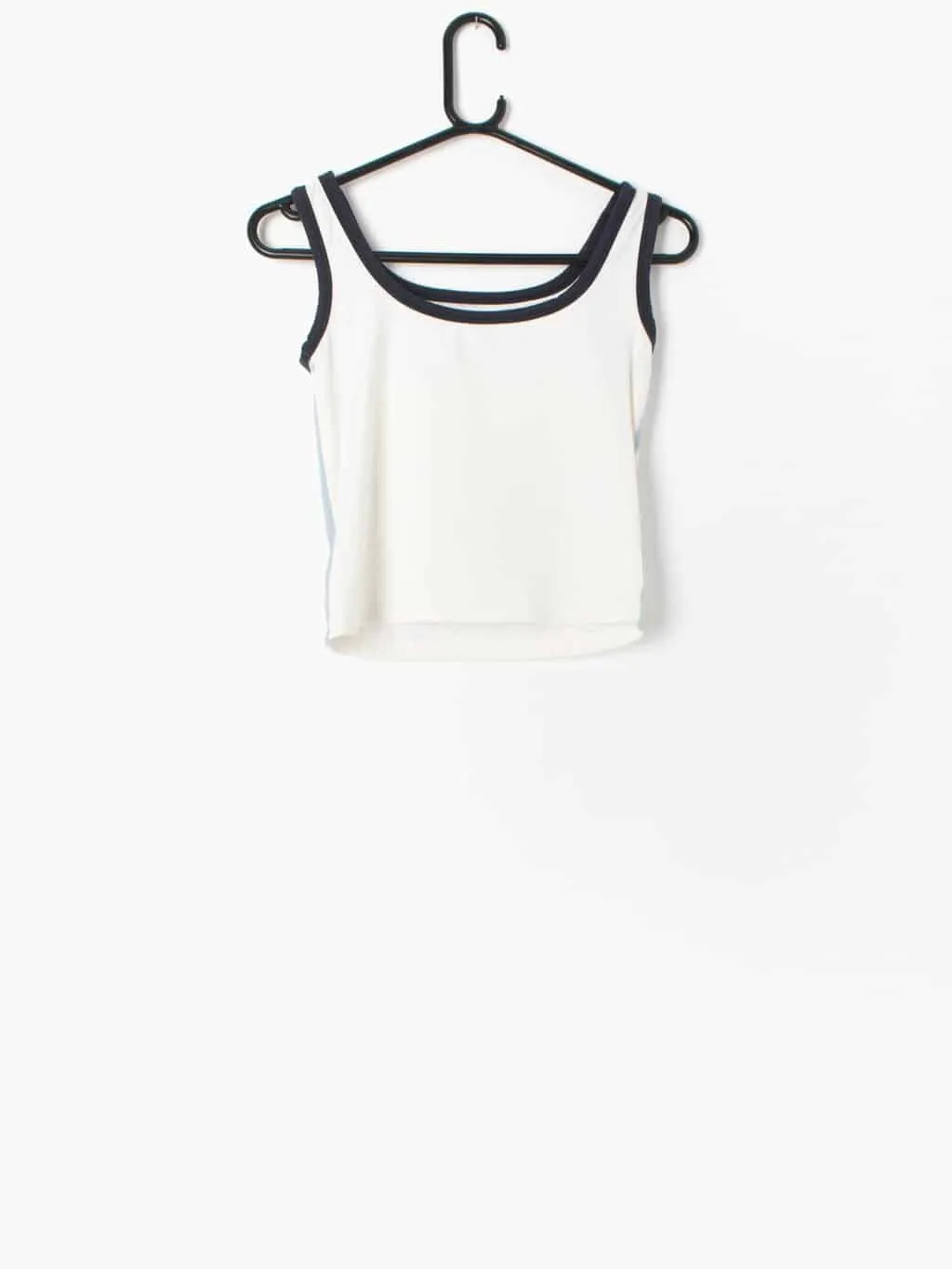 Vintage Reebok sports crop top retro gym top in cotton with spellout logo – Small