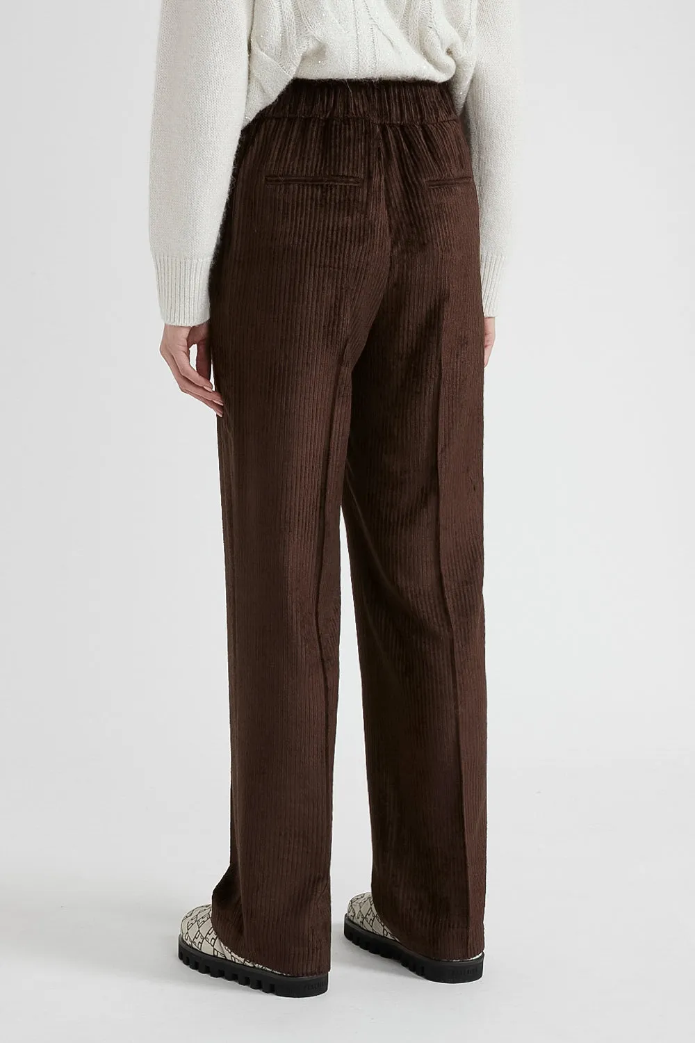 Wide wale corduroy trousers