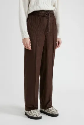 Wide wale corduroy trousers