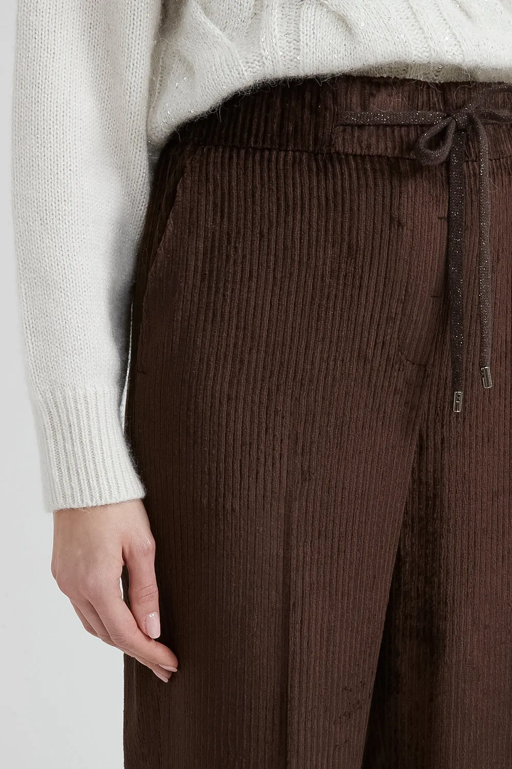 Wide wale corduroy trousers