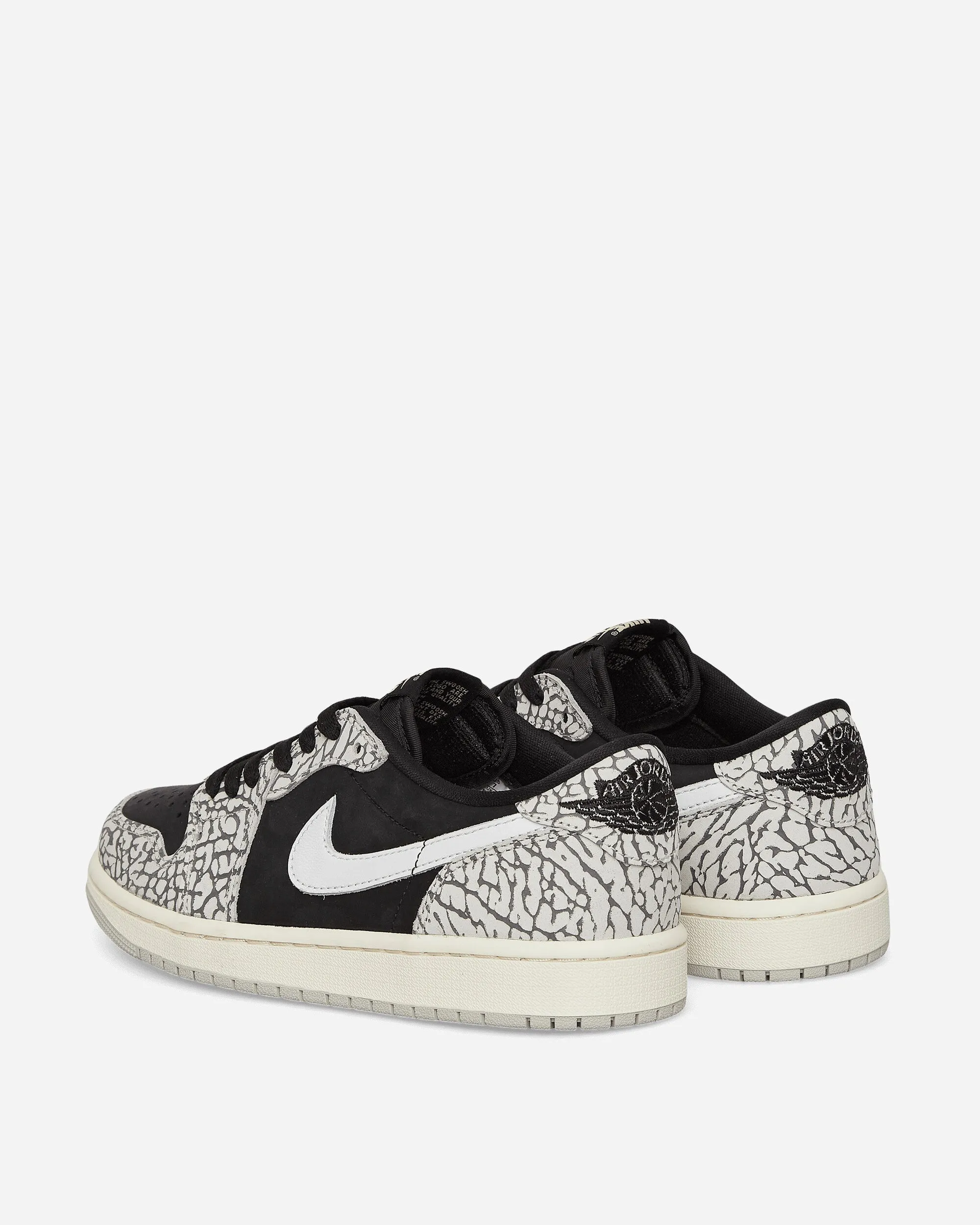 WMNS Air Jordan 1 Retro Low OG 'Black Cement' Sneakers Black / Muslin