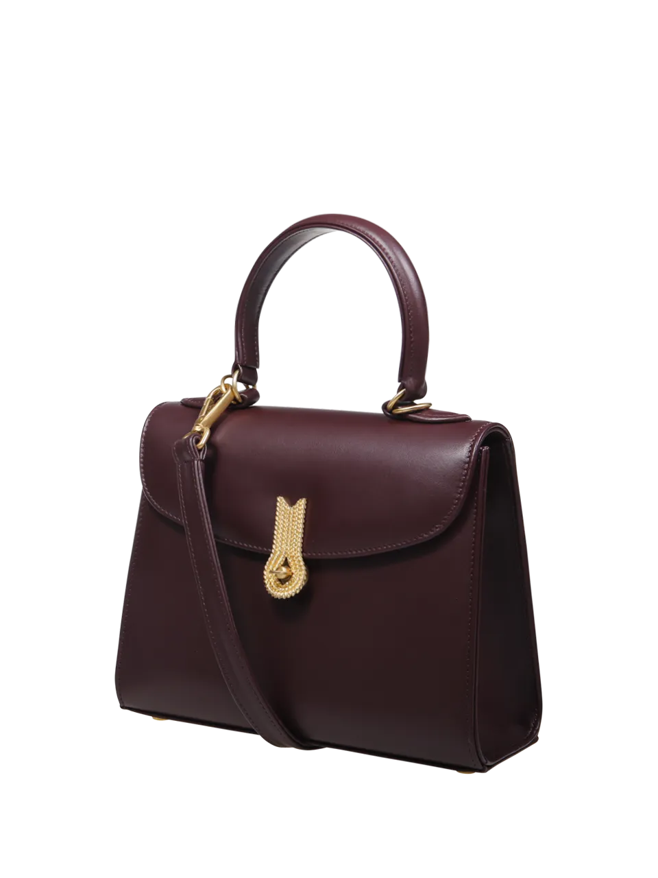 WOMAN AMATO DANIELE BORDEAUX CALF LEATHER BIG QUEEN HANDBAG