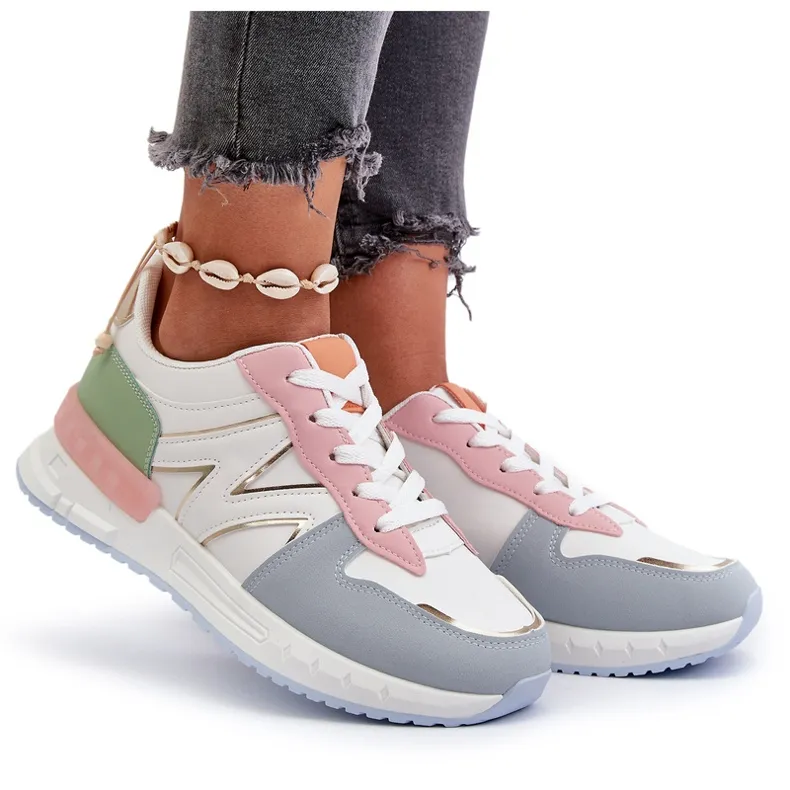 Women's Sneakers Made of Eco Leather Multicolor Kaimans multicolored