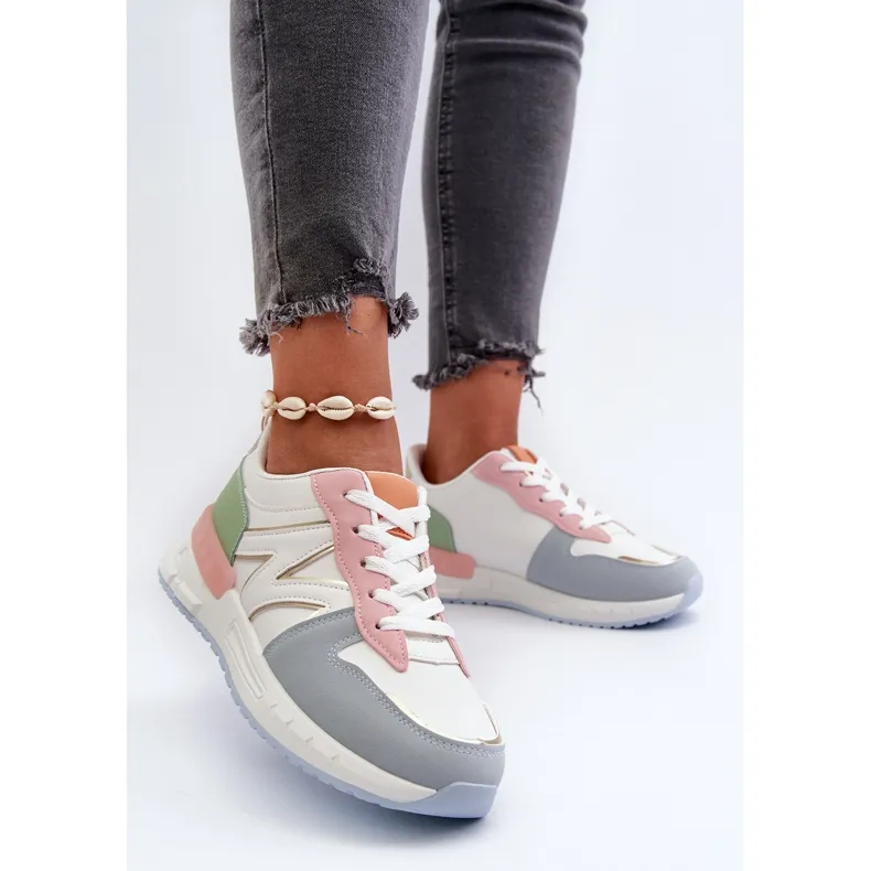 Women's Sneakers Made of Eco Leather Multicolor Kaimans multicolored