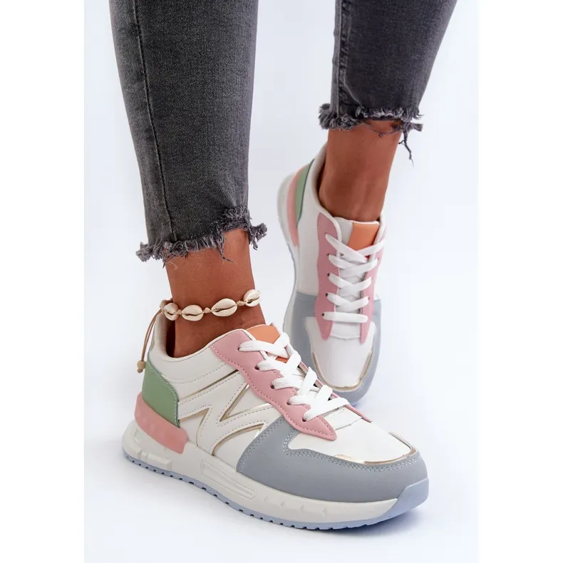 Women's Sneakers Made of Eco Leather Multicolor Kaimans multicolored