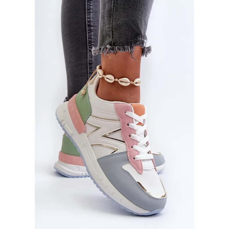 Women's Sneakers Made of Eco Leather Multicolor Kaimans multicolored