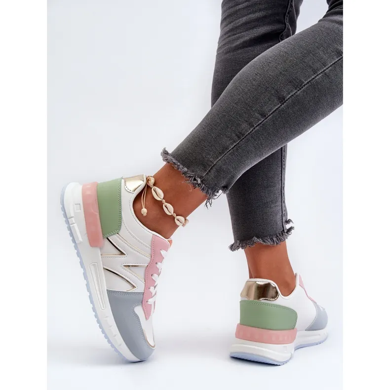 Women's Sneakers Made of Eco Leather Multicolor Kaimans multicolored