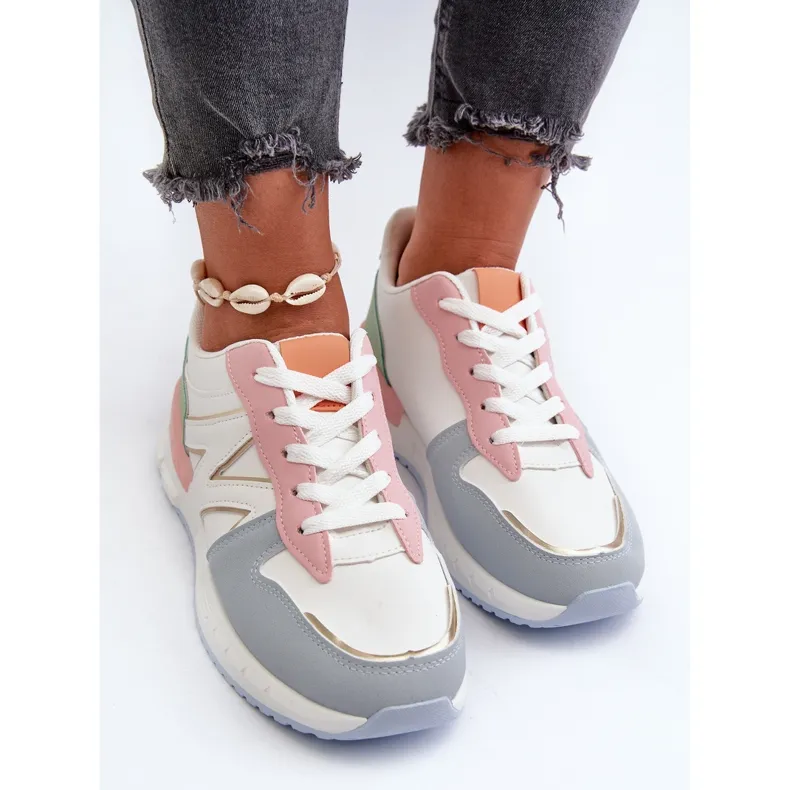 Women's Sneakers Made of Eco Leather Multicolor Kaimans multicolored